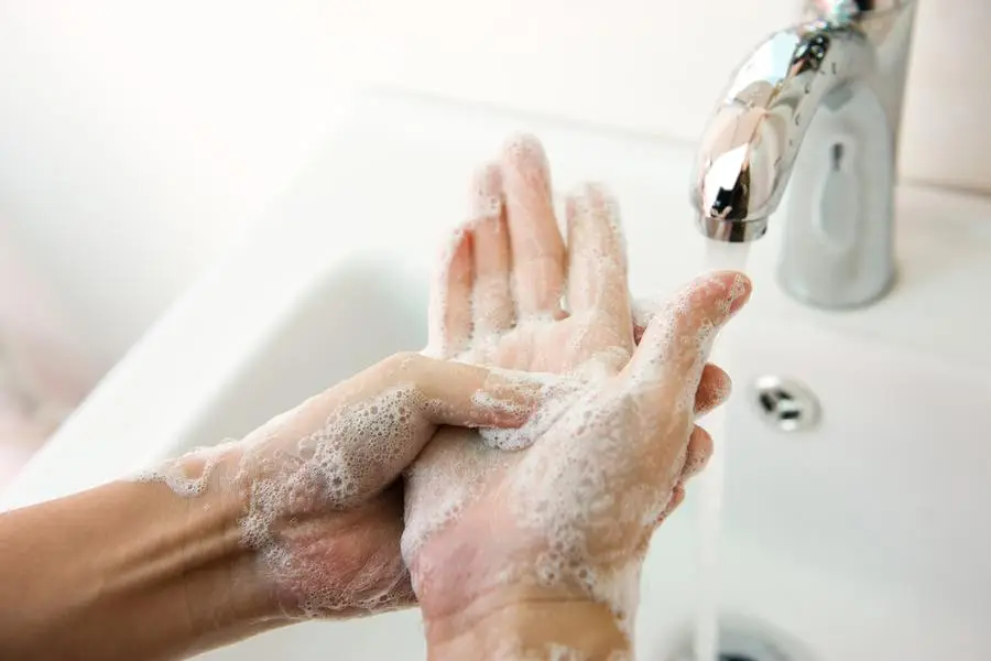 Handen wassen zeep